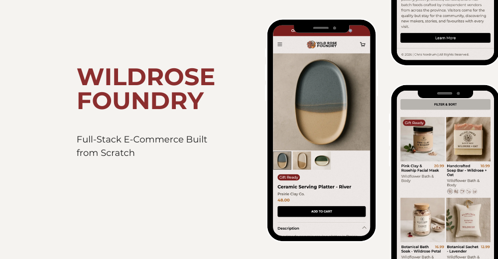 Thumbnail for Wildrose Foundry E-commerce Website